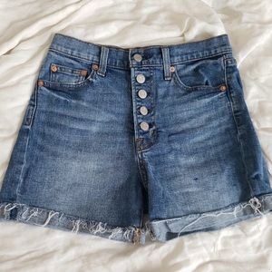 Gap High Rise Button Fly Denim Shorts